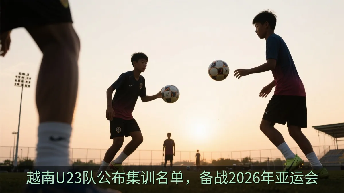 越南U23国家队备战亚运会的训练场景